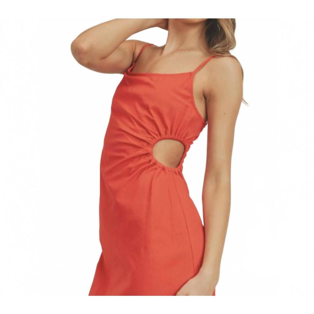 NEW LUSH crimson cutout dress in red - Picture 5 of 8
